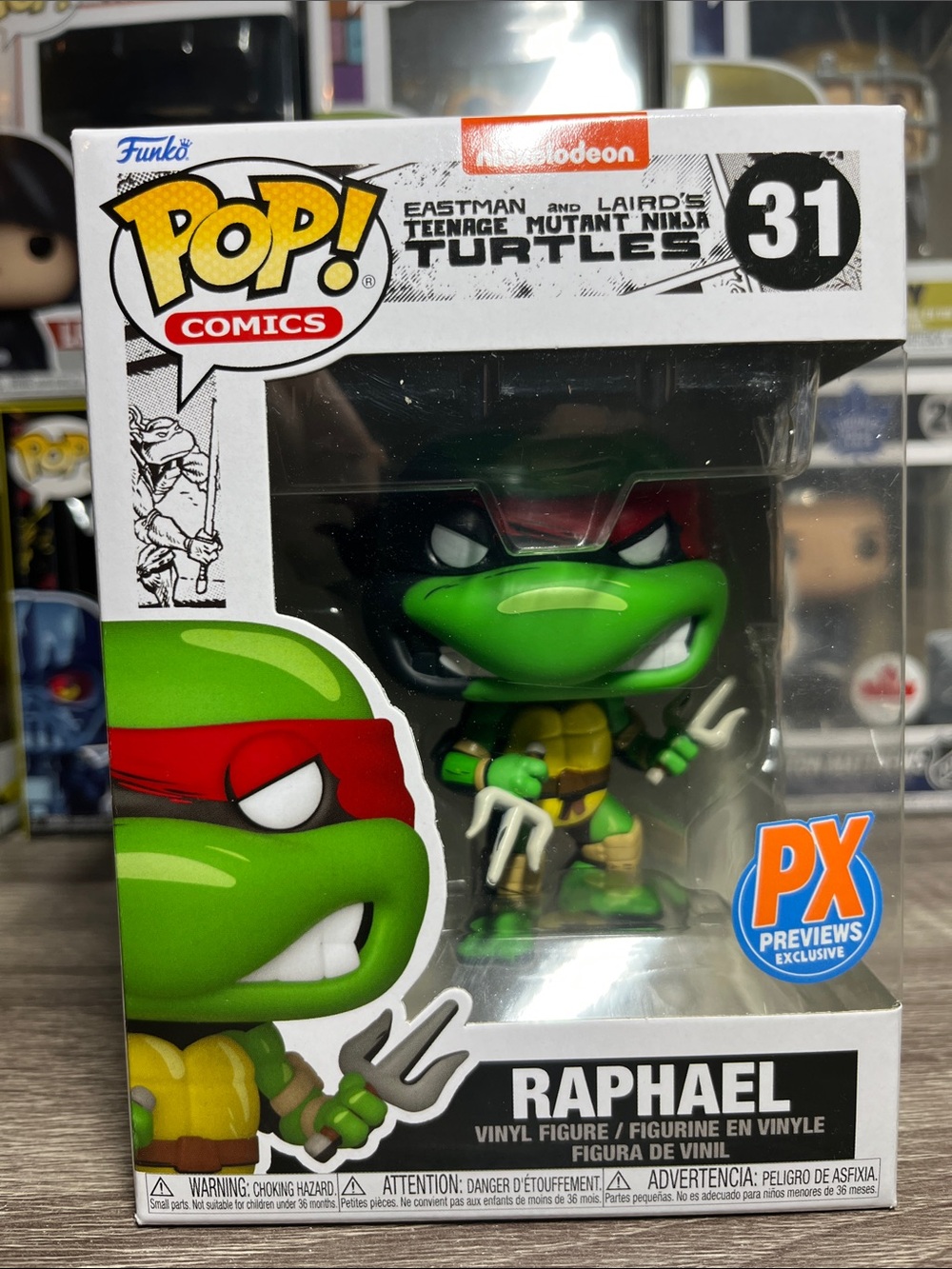 Funko Pop! Comics Raphael Vinyl Figure - Green/Red